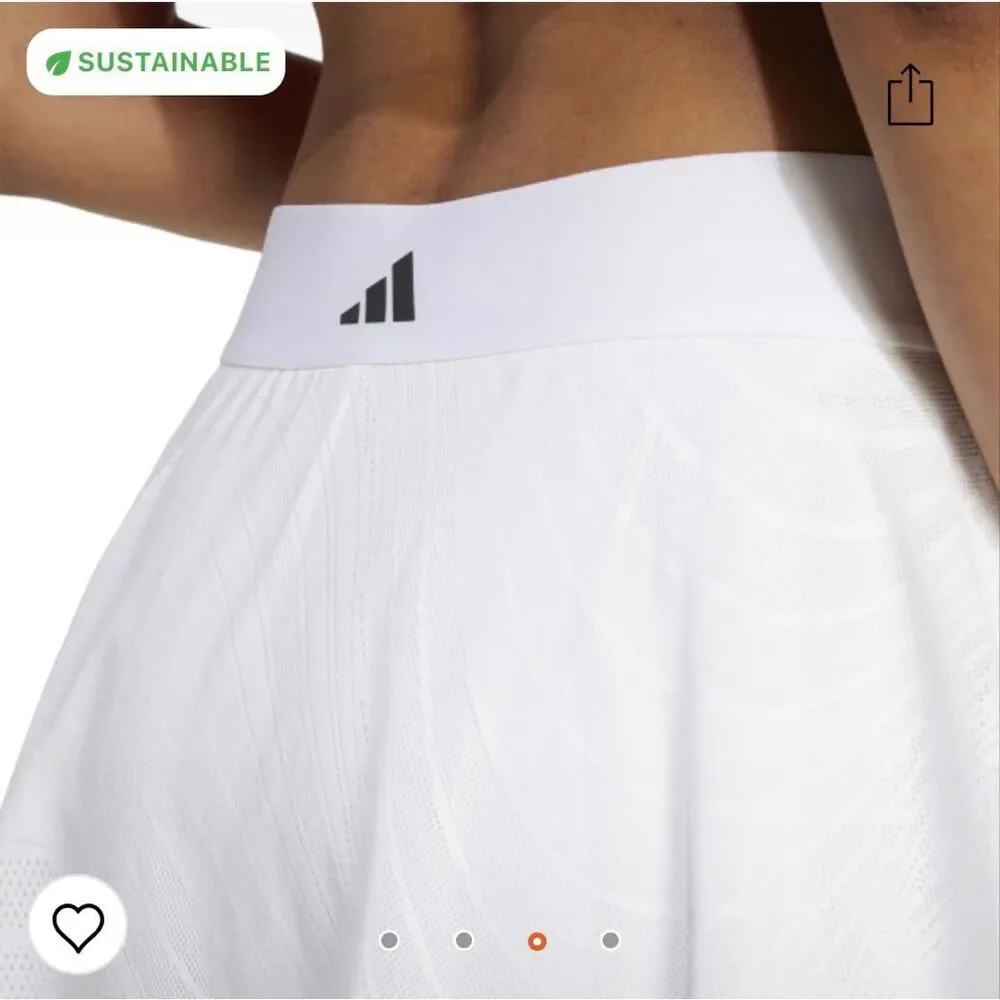Adidas White Pro Climacool Tennis Skirt sz XL NWOT - Picture 3 of 7